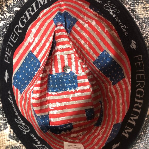 Peter Grimm Americana Cowboy Hat – Distressed Stars & Stripes – One Size main image 11